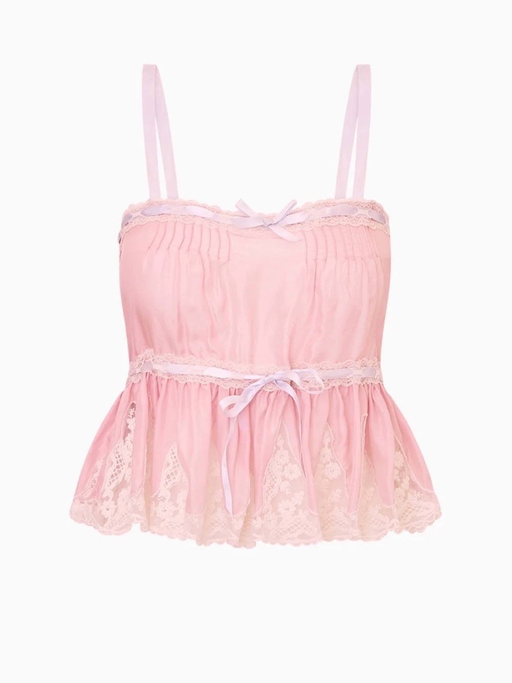 Love Shack Fancy Vesperine Silk Lace Top